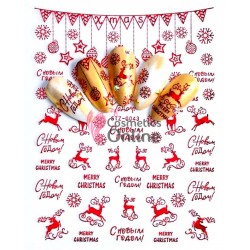 Stickere 3D deosebite pentru unghii Cod STZ-G043 Red model Sarbatori de Iarna